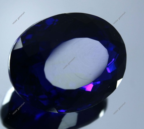 CERTIFIED 55 Ct Natural Deep Blue Tanzania OF Tanzanite Oval Cut Loose Gemstone - Picture 3 of 7