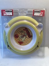 SourPuss Clothing Children's Feeding Set Plate Bowl Cutlery Kids Tattoo