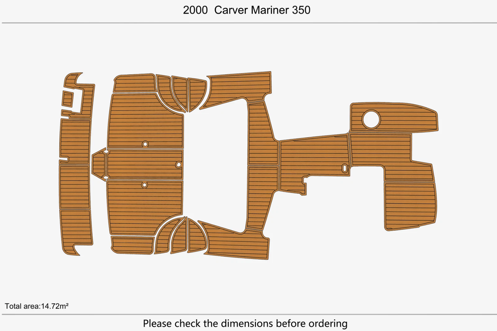 2000 Carver 350 Mariner Swim Platform Cockpit Marine EVA Boat Pads Foam Flooring