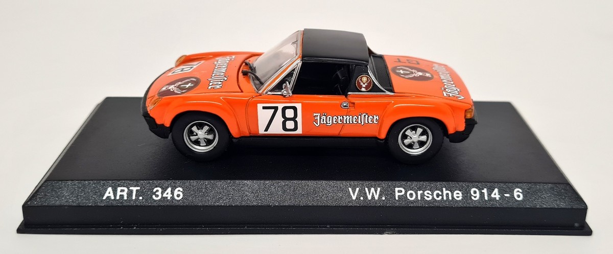 Detail 1/43 Porsche 914-4 1969 Jägermeister #78 Racing Diecast