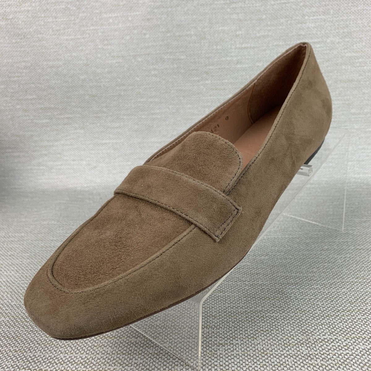 Size 12, brown-taupe, leather dress loafer. Soft Loafer — Taupe – La Garçonne main image 3