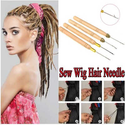 Weaving Latch Hook Dreadlock Crochet Sew Wig Hair Needle For Micro