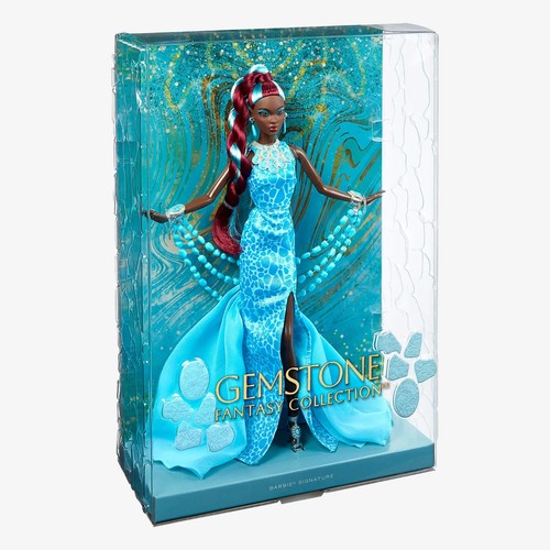 Barbie Fantasy Collection Turquoise Doll NRFB 2023 Barbie Signature Gold label
