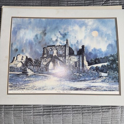 John Freeman Artist Proof of Kirkham Abbey Yorkshire 1993 signiert 384/400 52cm/68