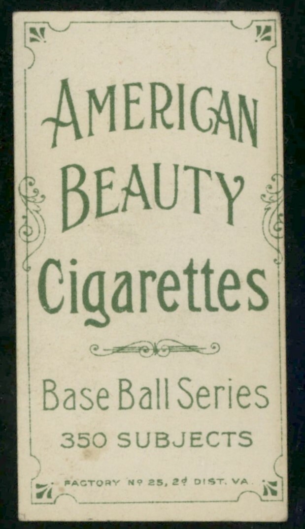 american beauty cigarettes baseball cards 1909-11 T206 Fred Burchell Buffalo American Beauty Cigarettes 350 VG-EX