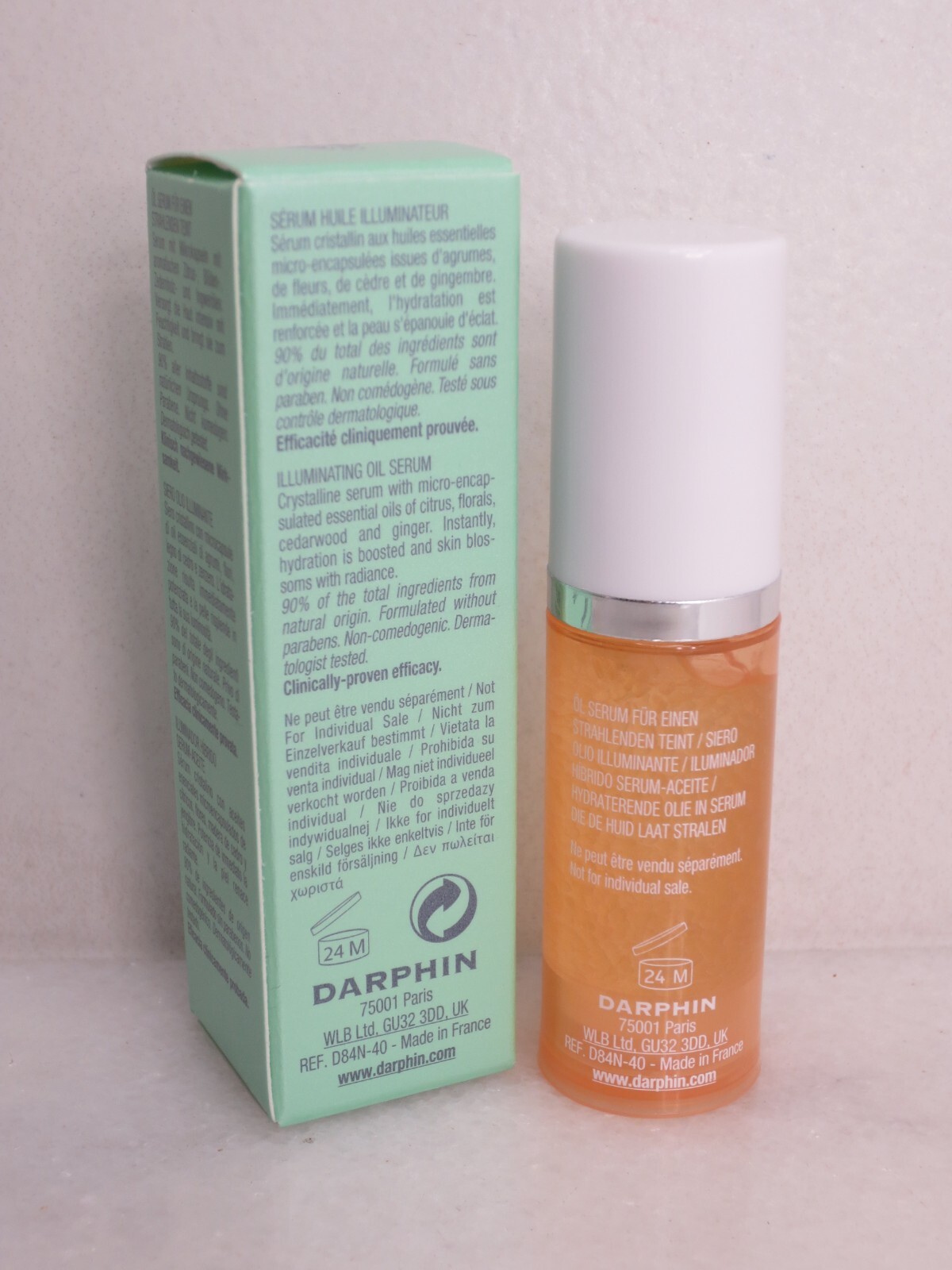 DARPHIN PARIS LUMIERE ESSENTIELLE ILLUMINATING OIL SERUM 0.17 OZ LOT OF 10