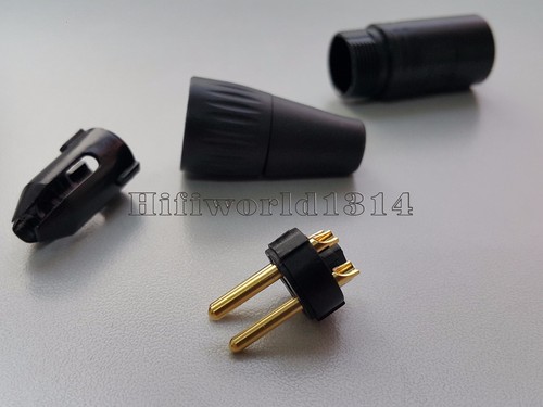 4x Connettore spina YS XLR AUDIO 3pin maschio femmina placcato oro - Foto 3 di 4