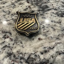 Vintage 1980 USA Olympic Summer Games Belt Buckle Bergamot Brass Works
