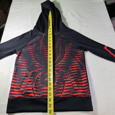 Spyder Brand Kids Size S Red Spider Web w/ Spider on Black Hoodie
