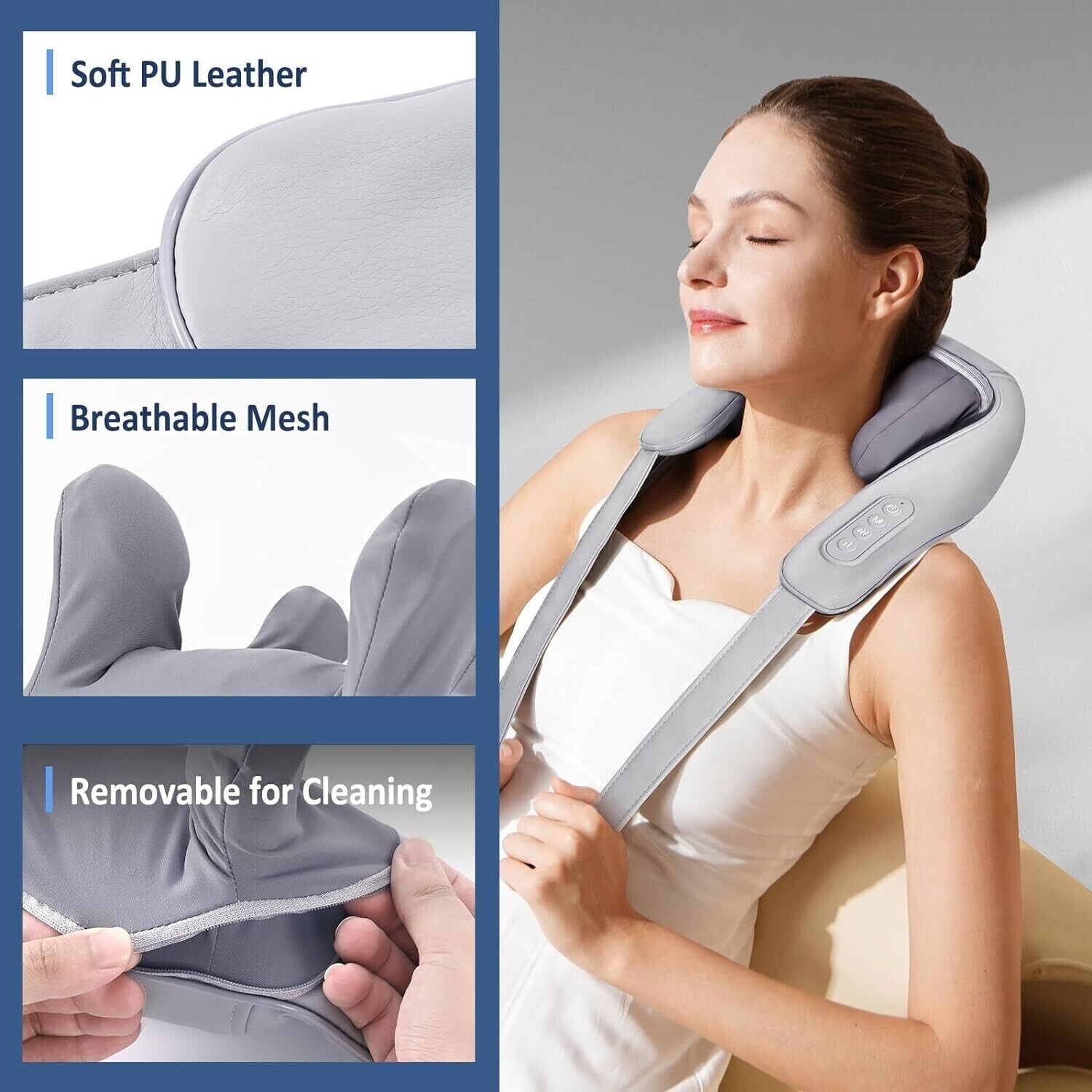 Massaggiatore Cervicale Shock: Addio Dolore con Shiatsu e Calore - 3