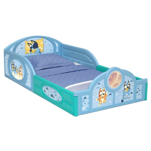 Bluey Sleep and Play Toddler Bed with Built-In Guardrails by Delta Children - Picture 11 of 12