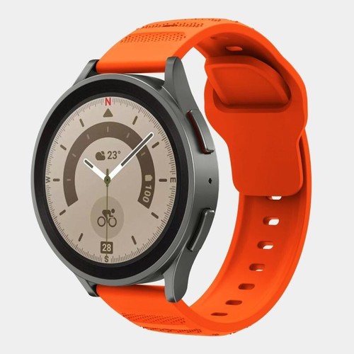 Strap Backbuckle Square Pin For Samsung Galaxy Watch 6 5 4 Sports Silicone Band - Zdjęcie 13 z 32