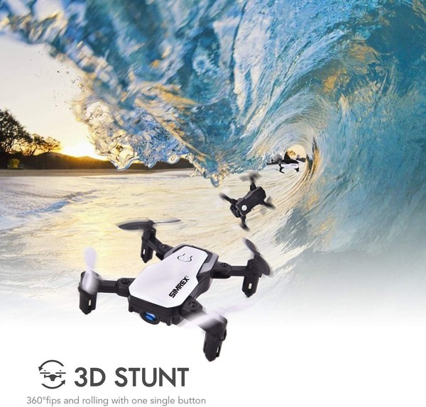 Alternate view of Simrex X300c Mini Drone Quadcopter Foldable Altitude Hold Headless Rtf 360