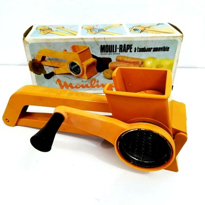 Vintage Moulinex Mouli-Grater 441 Cheese Grater Orange France Retro