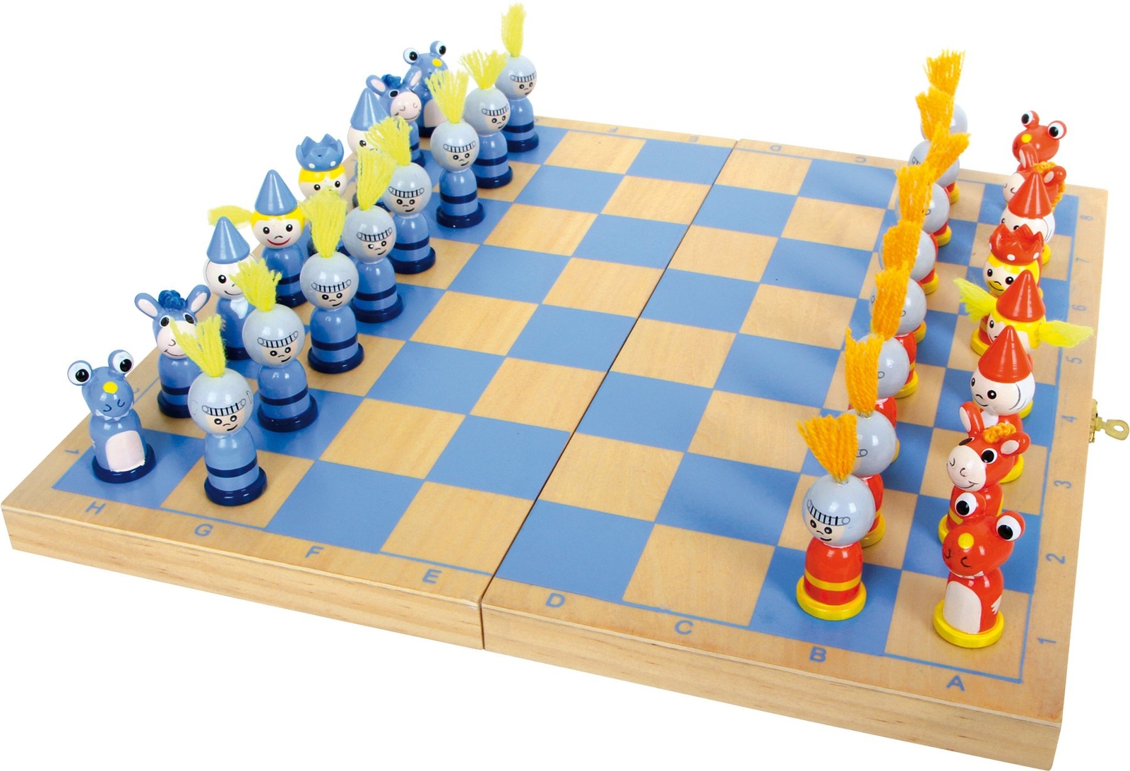 small foot 6084 childrens chess set "Knights Tournament" made of wood, travel ga
