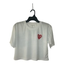 Women's Solid Color Crop Top With Short Sleeves And Round Neckline