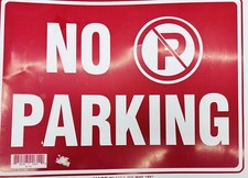 2 NO PARKING Signs Flexible Heavy Plastic Sheet