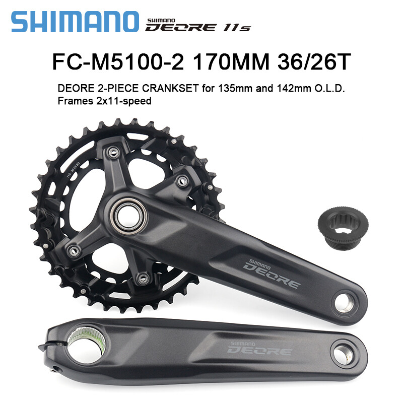 Shimano Deore FC-M5100-2 Crankset 170mm/175mm, 11-Speed, 36