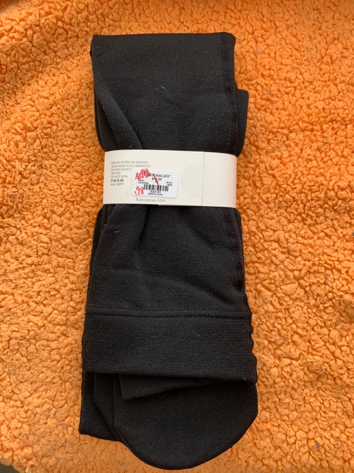🌹 Новый с Ярлыками Francesca's флис с подкладкой колготки черный M/L🌹 - Изображение 2 из 2