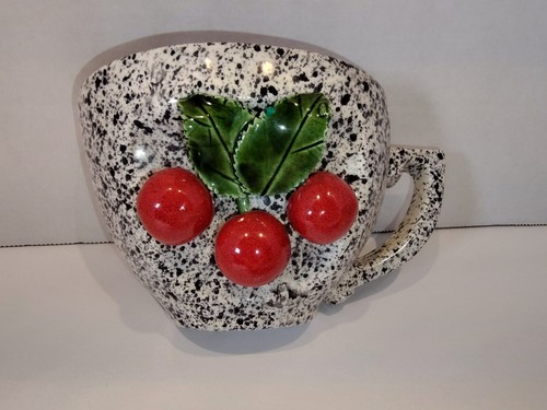 Seltene antike Vintage Lovina California Keramik Kirsche Vase 50er Jahre - Bild 2 von 7