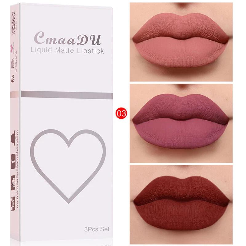 3-Teiliges Flüssiges Lippenstift-Set Wasserfestes Make-Up-Werkzeug ? - Bild 4 von 4