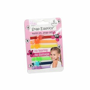 Mia Snap Elastics Rainbow Ponytail Hair Ties ‘Snap’ - 6 Pieces - Rainbow - New - Bild 1 von 1