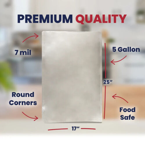 Fresh Assured (25) 5 Gallon Mylar Bags and (30) 2000cc Oxygen Absorbers - Picture 3 of 3