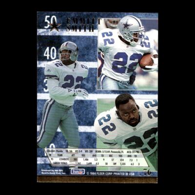 Emmitt Smith 1994 Ultra Dallas Cowboys #76 R307 | eBay
