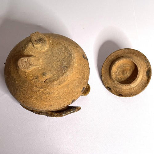 200BC Han Dynasty Vessel Stone Ware Bird Form Jar and Cover Ancient Ancient - Picture 9 of 10