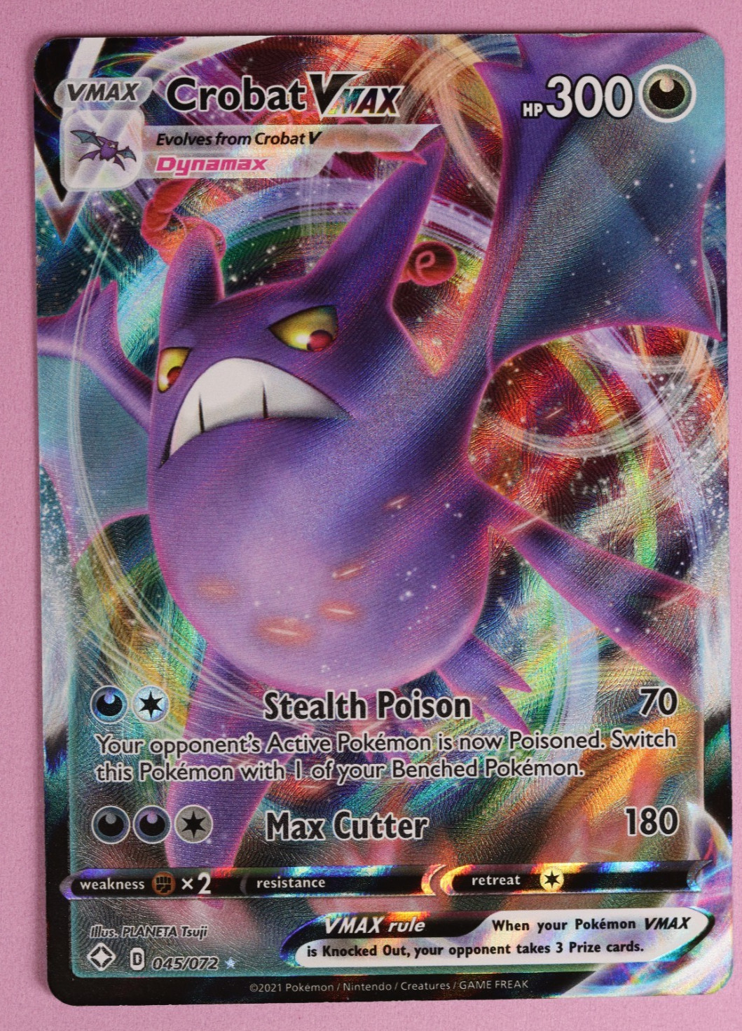 Crobat VMAX 045/072 Shining Fates Ultra Rare Pokémon NM NP