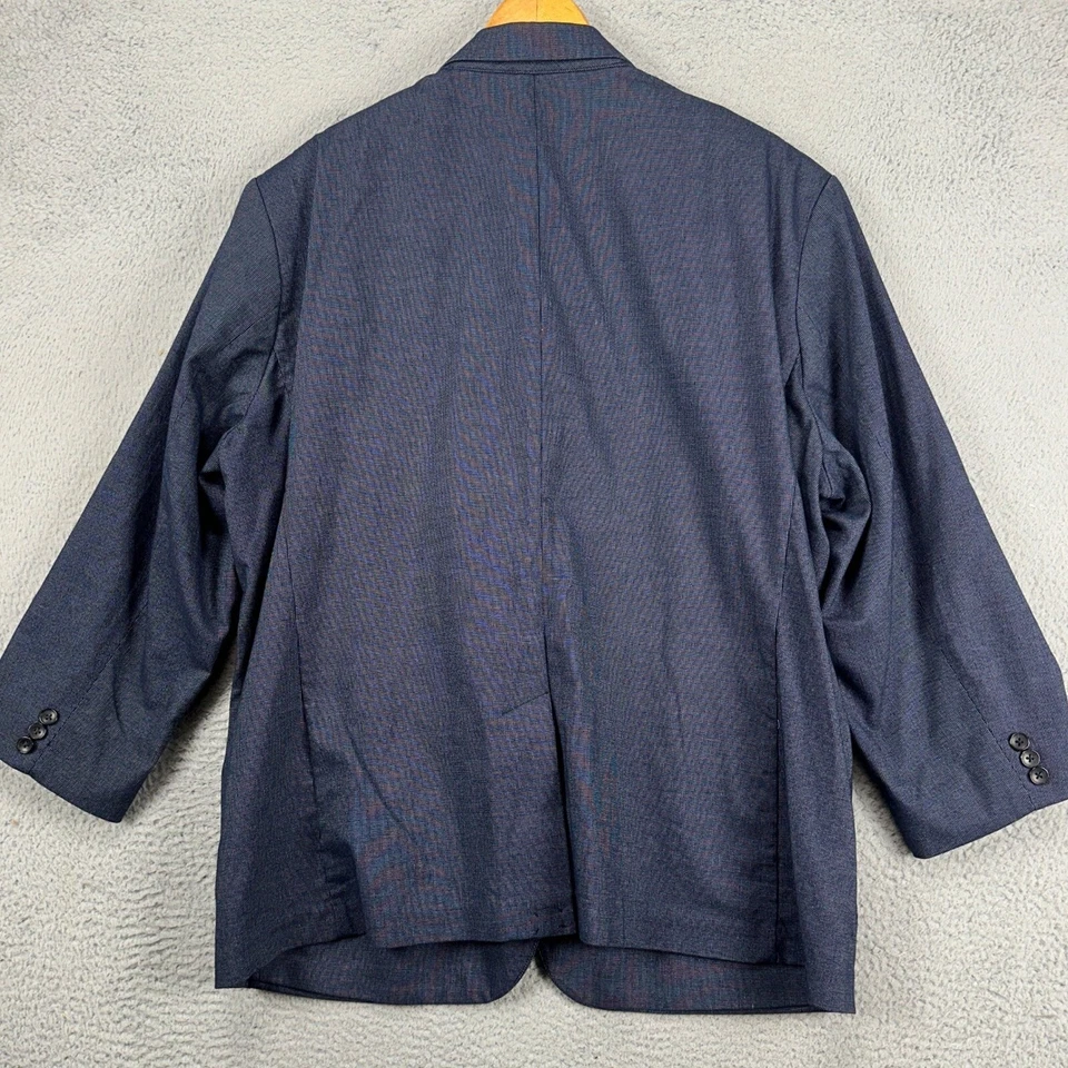 Old Navy Women Sport Coat Blazer 2XL Navy Blue Stretch Pocket Long Sleeve Ladies - Image 2 of 4