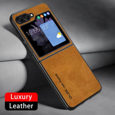 Handyhülle für Samsung Galaxy Z Flip6 Flip5 Flip7 Leder Stoßfeste Schlanke Case
