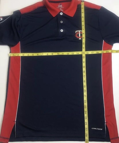 Polo de golf Minnesota Twins MLB azul majestic para hombre manga corta mediano poliéster - Imagen 4 de 5