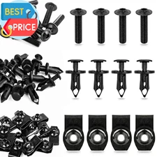Set of 30Pcs Body Panel Torx Screw 7519650, U-Type Flat Nut 7547674, Plastic Fas