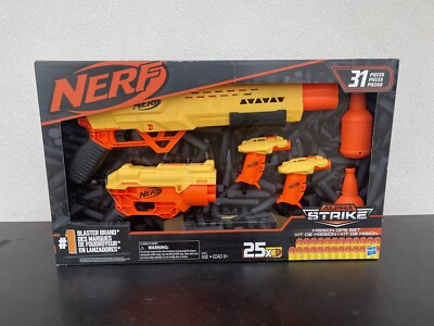 Nerf Alpha Strike 4-Gun 31-pc Set Rifle Foam Dart Blasters Toy Pistols NEW 2021 