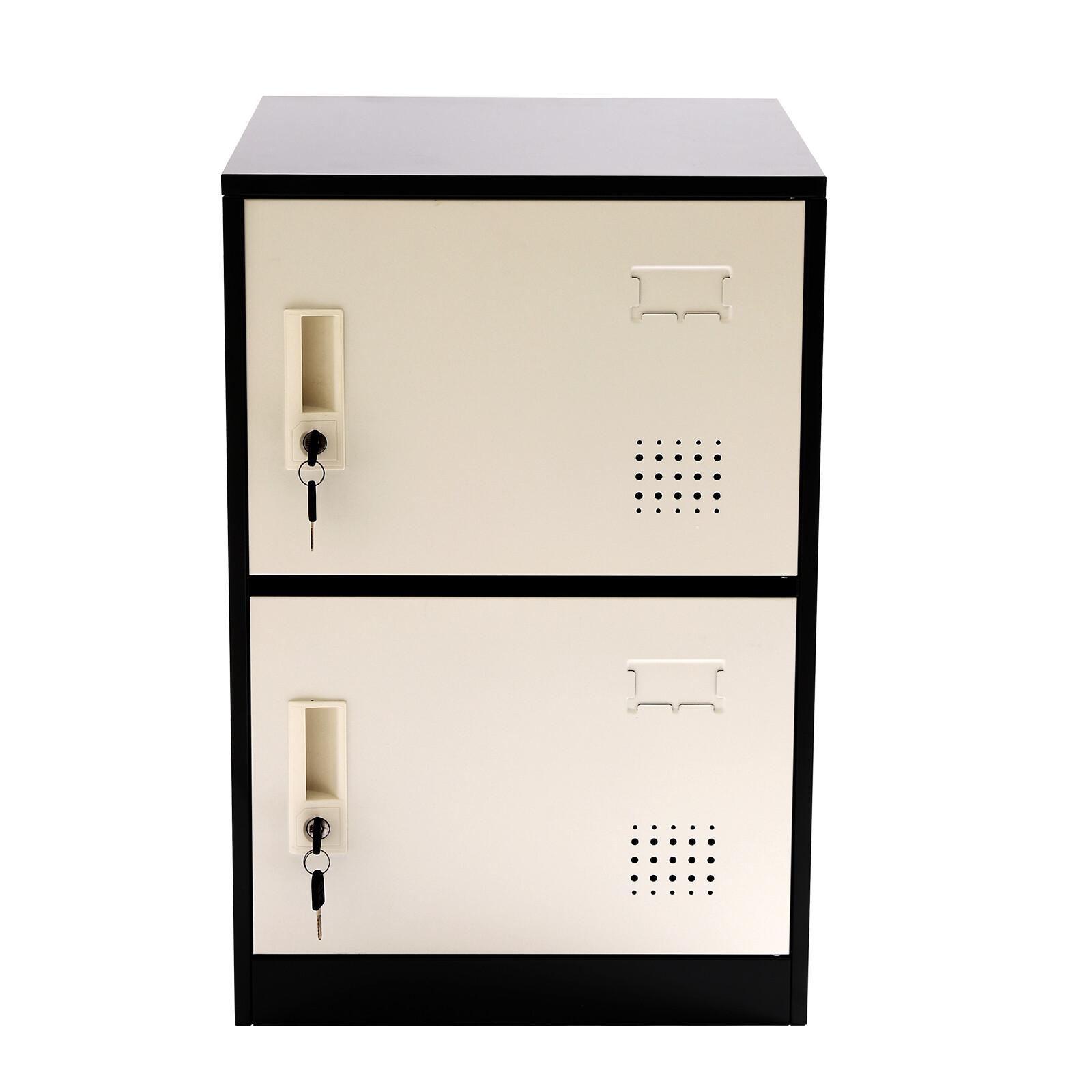 2 Door Vertical Stackable Storage W/ Lock School Metal Locker
