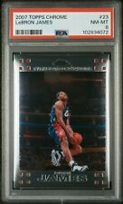 2007 Topps Chrome 23 Lebron James PSA 8 DUNK Cleveland Cavaliers
