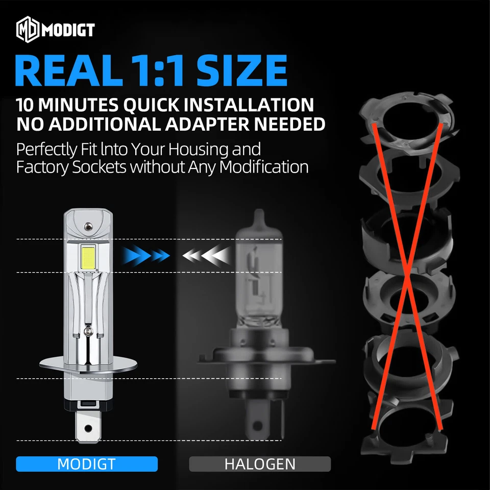 LED For Honda S 2000 (2000-2009)Headlight Kit H1 6000K White Bulbs HIGH Beam AU - image 2 of 4