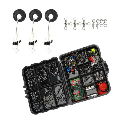 188pcs Sea Fishing Accessories Kit Set Jig-Hooks Swivels Clamp With Tackle Box - Picture 12 of 12