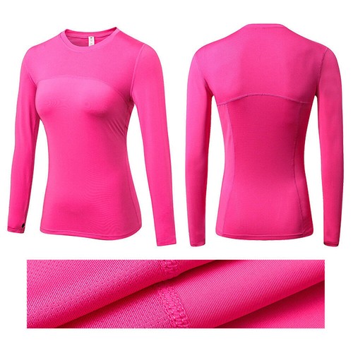 Women Mesh Long Sleeve Sports T-Shirt Fitness Running Yoga Activewear Sportswear - Picture 12 of 17