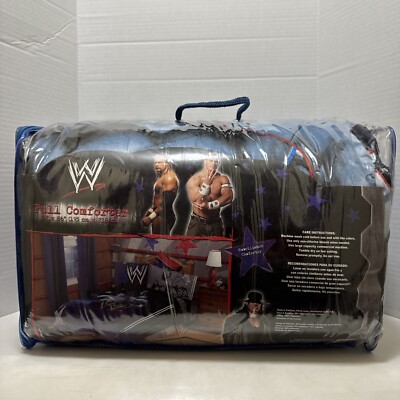 Vintage 2008 John Cena Undertaker Triple H WWE Wrestling Full Size Comforter
