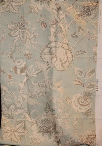 Tessuto Thibaut Renon vetro marino verde 46"x56" cotone/lino Richmond F94149 - Foto 5 di 5
