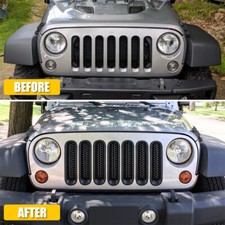 7pcs Front Mesh Inserts Grille Accessories For Jeep Wrangler Jk 2007-2018 Exd 7pcs Front Mesh Inserts Grille Accessories For Jeep Wrangler Jk 2007-2018 Exd