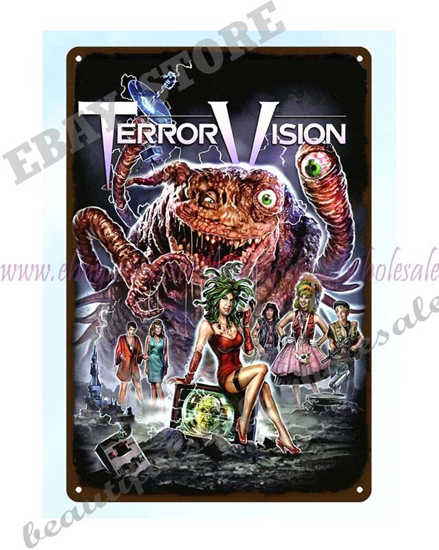 wall decor for sale Terror Vision horror movie poster metal tin 
