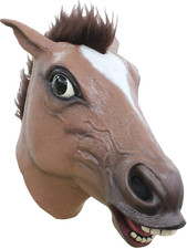 Ghoulish Productions Brown Horse Latex Face Mask Horror Halloween Cosplay