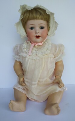Antique 24'' Bisque Head Compo Body Baby Doll German Cuno Otto Dressel Jutta 1914