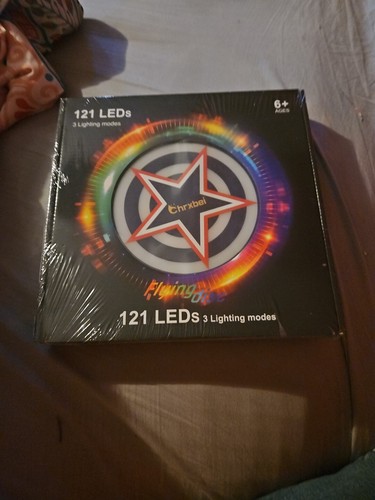 121 LED Flying Disc Glow in The Dark Flying Disk Super Bright Frisbee Toy NIB