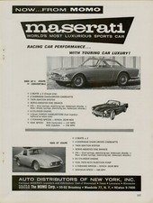 Pubblicità stampa d'epoca Maserati 3500 GT S Coupè Cabrio 1963 auto da corsa turismo