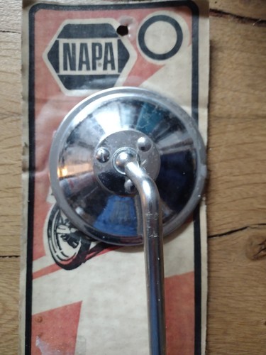 NOS Vtg Napa Harley Right Side Mirror Round Panhead Shovelhead Multifit 730-2082 - Picture 5 of 10
