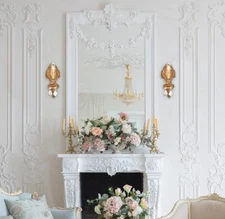 FRENCH GOLD FOYER LIVING DINING ROOM PENDANT CRYSTAL WALL SCONCE 1 LIGHT 11"